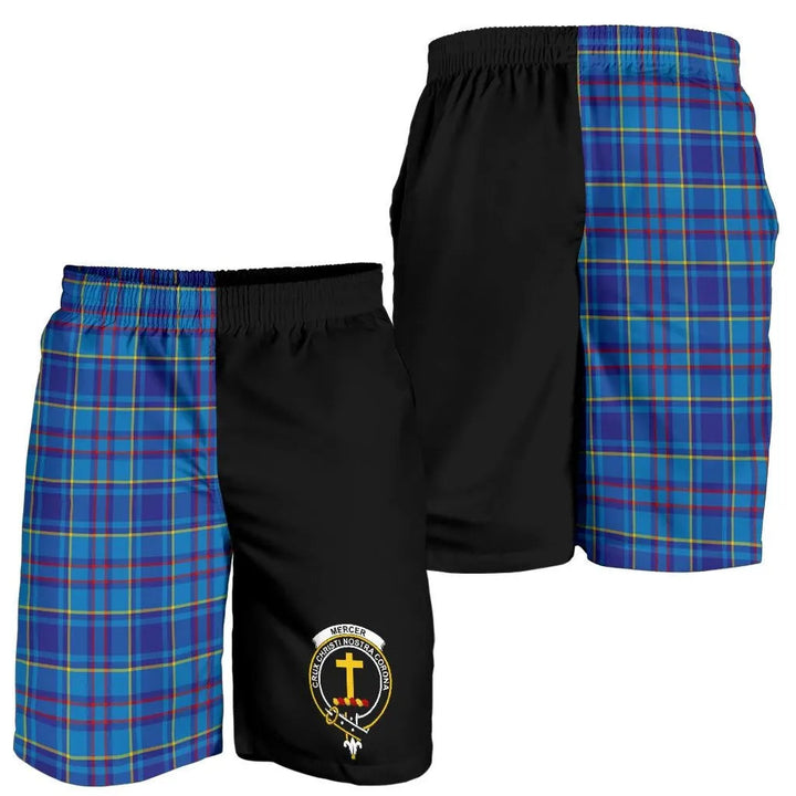 Scottish Mercer Clan Crest Tartan Half of Me Men's Shorts