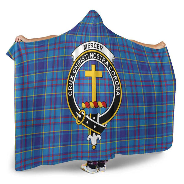 Scottish Mercer Clan Crest Tartan Hooded Blanket Tartan Plaid 2