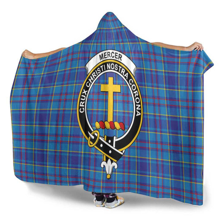 Scottish Mercer Clan Crest Tartan Hooded Blanket Tartan Plaid 3