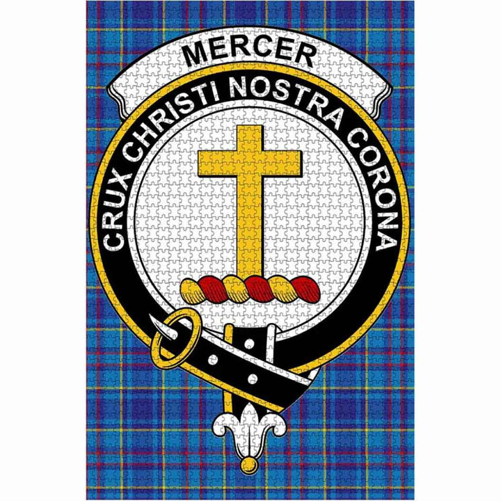 Scottish Mercer Clan Crest Tartan Jigsaw Puzzle 1