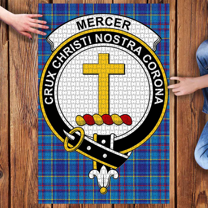 Scottish Mercer Clan Crest Tartan Jigsaw Puzzle 3