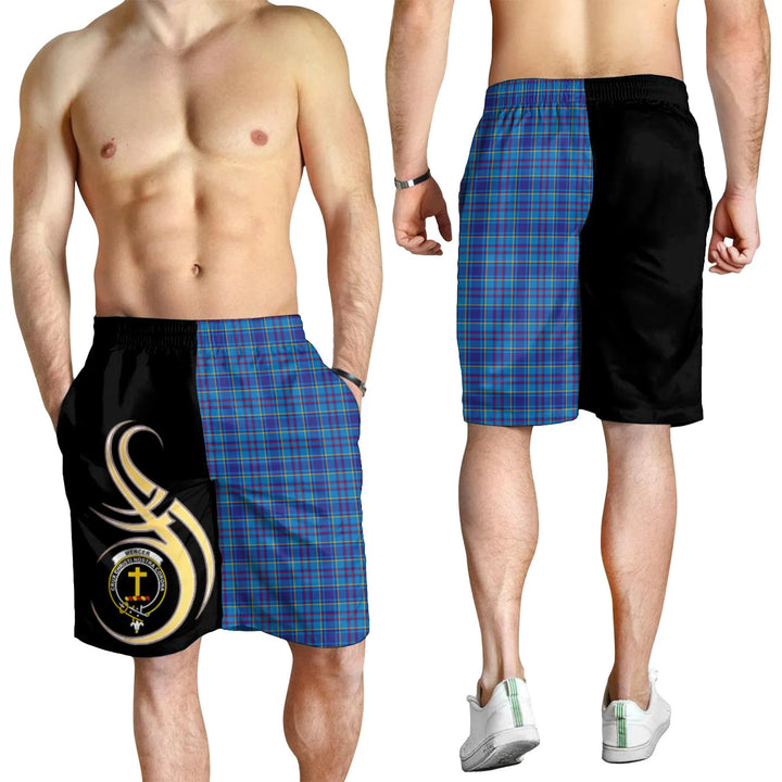 Scottish Mercer Modern Clan Crest Tartan Believe in Me Men's Shorts