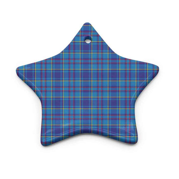 Scottish Mercer Modern Clan Tartan Ceramic Ornament Star Shape Tartan Plaid