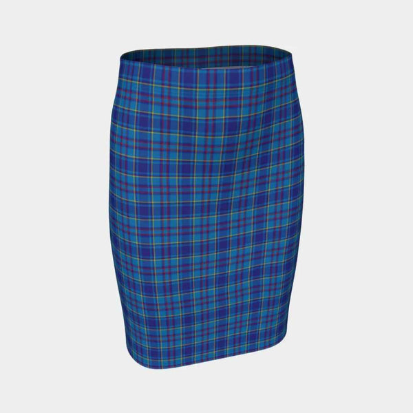 Scottish Mercer Modern Clan Tartan Fitted Skirt Tartan Plaid 1