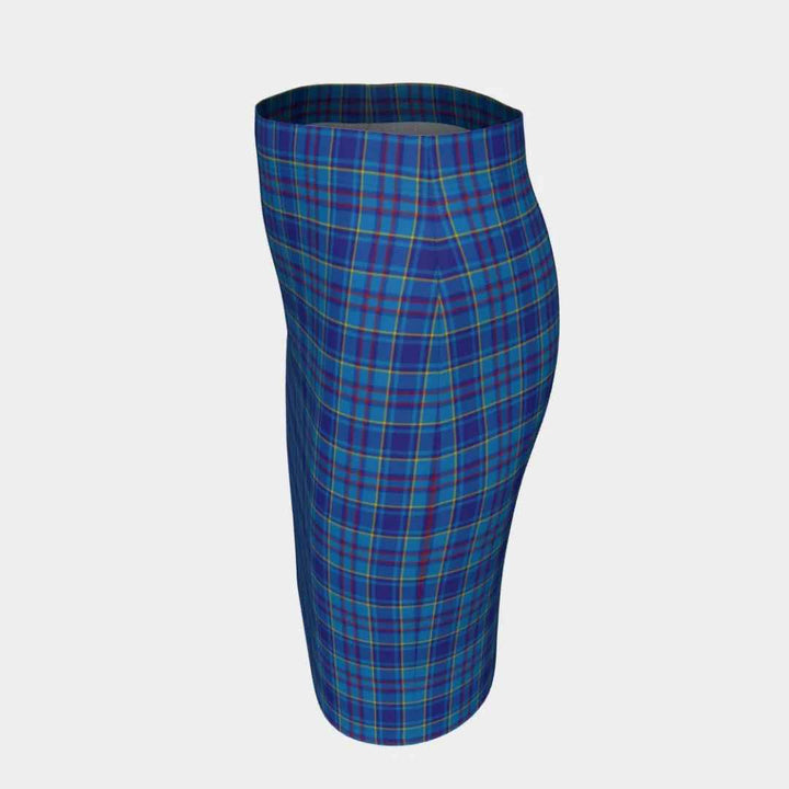 Scottish Mercer Modern Clan Tartan Fitted Skirt Tartan Plaid 2