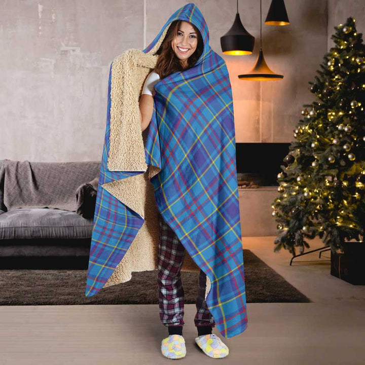 Scottish Mercer Modern Clan Tartan Hooded Blanket Tartan Plaid 6