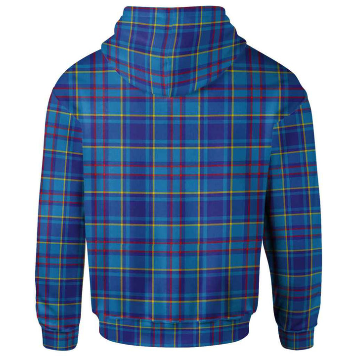 Scottish Mercer Modern Clan Tartan Hoodie Back Side Tartan Plaid