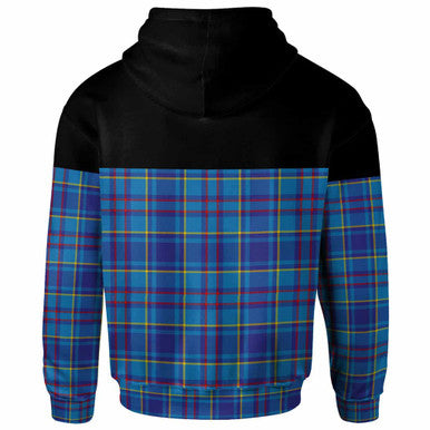 Scottish Mercer Modern Clan Tartan Hoodie - Horizontal Style Back Side Tartan Plaid
