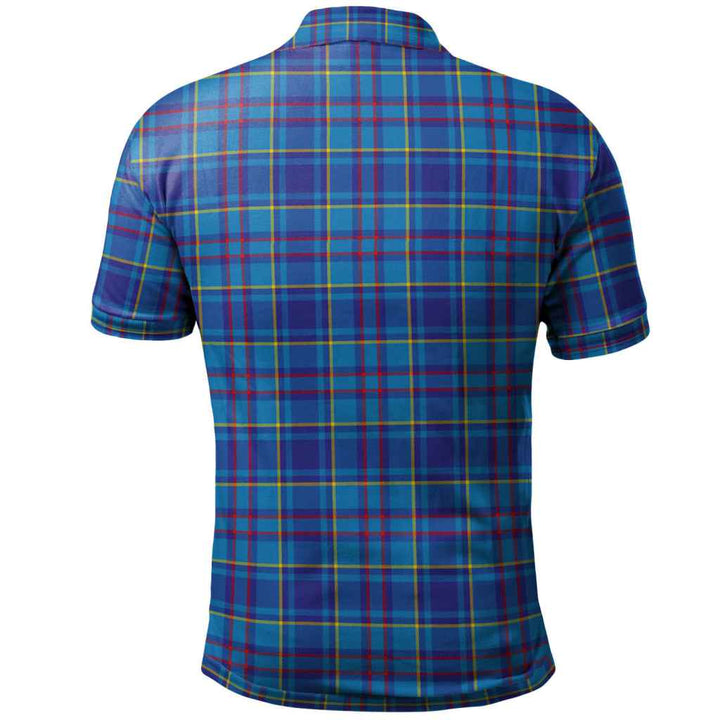 Scottish Mercer Modern Clan Tartan Polo Shirt Back Side Tartan Plaid