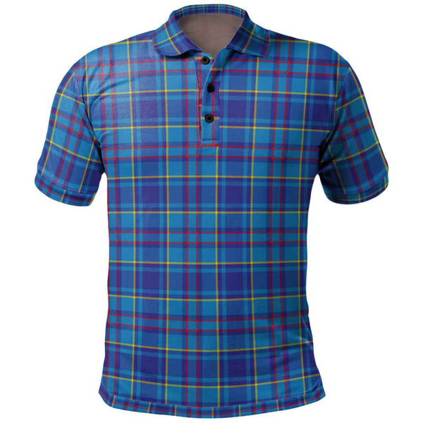 Scottish Mercer Modern Clan Tartan Polo Shirt Front Side Tartan Plaid