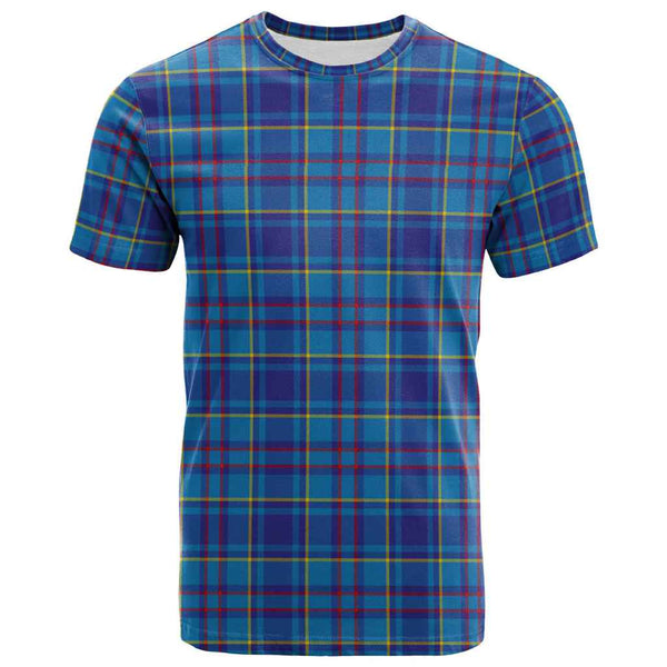 Scottish Mercer Modern Clan Tartan T-Shirt Front Side Tartan Plaid