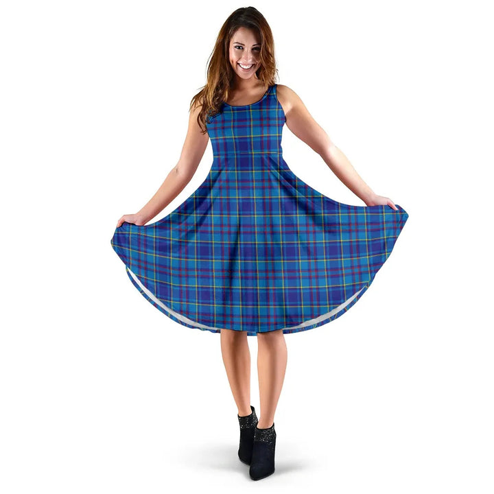 Scottish Mercer Modern Clan Tartan Women Midi Dress