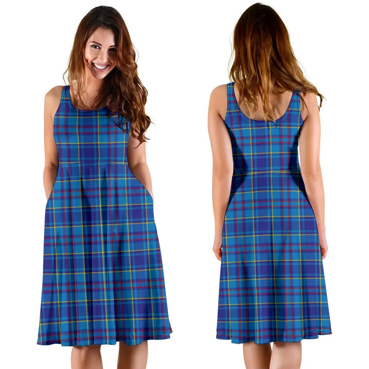 Scottish Mercer Modern Clan Tartan Women Midi Dress