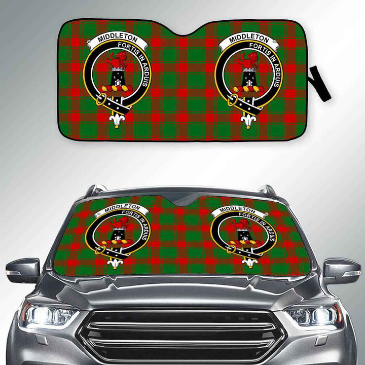 Scottish Middleton Clan Crest Tartan Car Windshield Sun Shade Tartan Plaid 2