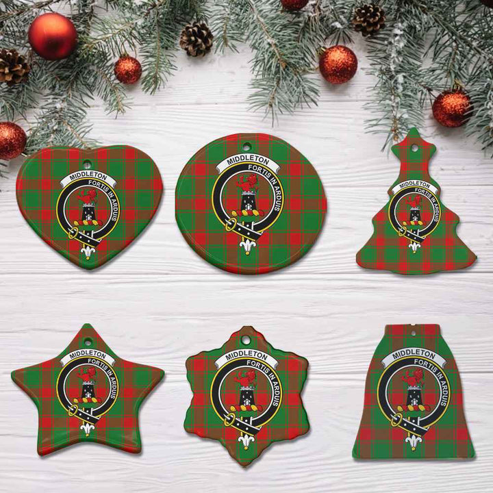 Scottish Middleton Clan Crest Tartan Ceramic Ornament All Tartan Plaid