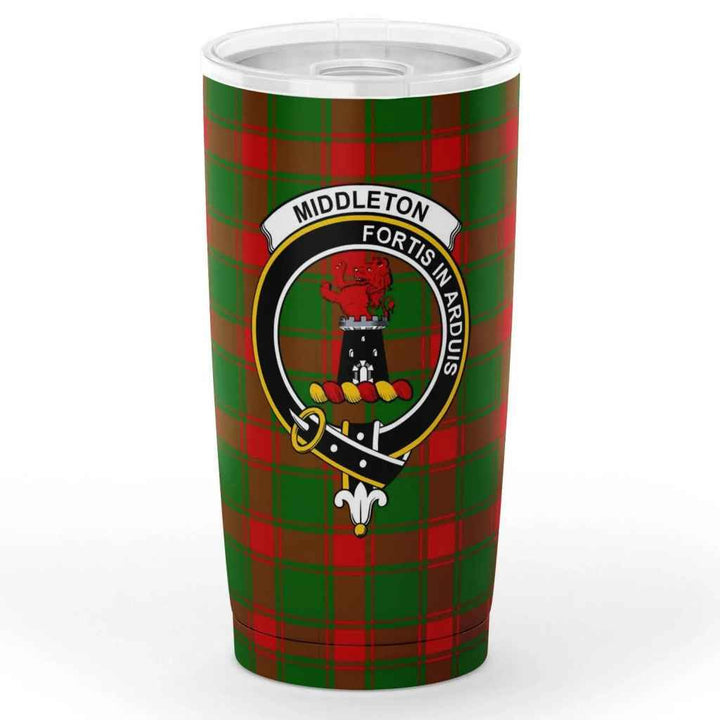 Scottish Middleton Clan Crest Tartan Insulated Tumbler Tartan Plaid 1