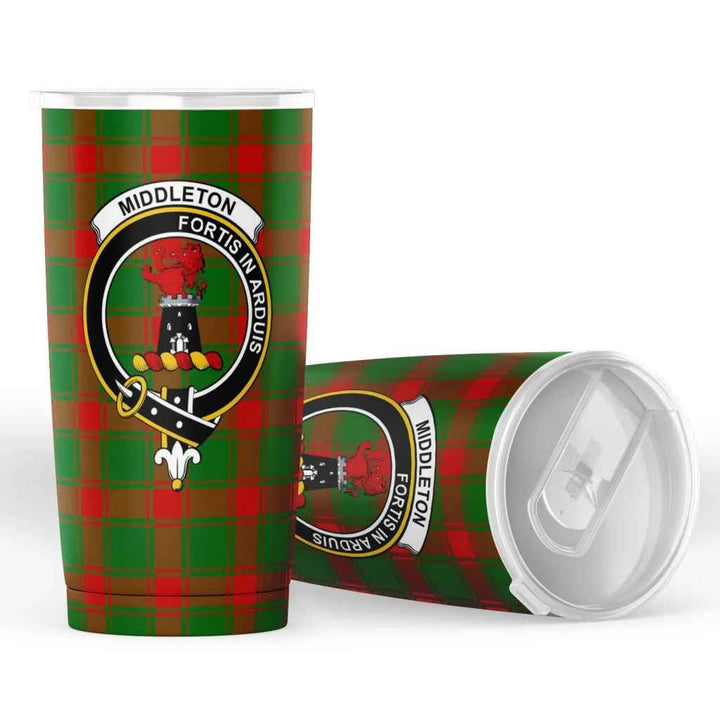 Scottish Middleton Clan Crest Tartan Insulated Tumbler Tartan Plaid 4