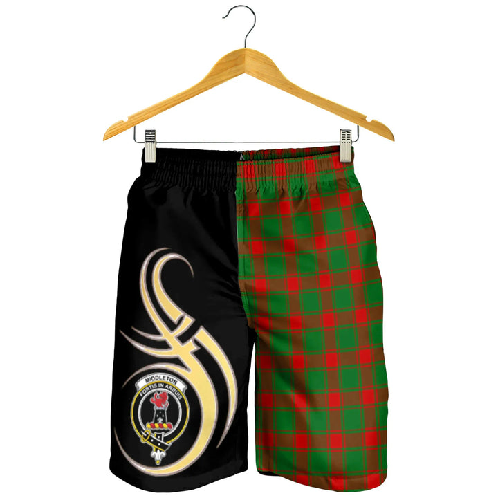 Scottish Middleton Modern Clan Crest Tartan Believe in Me Men's Shorts