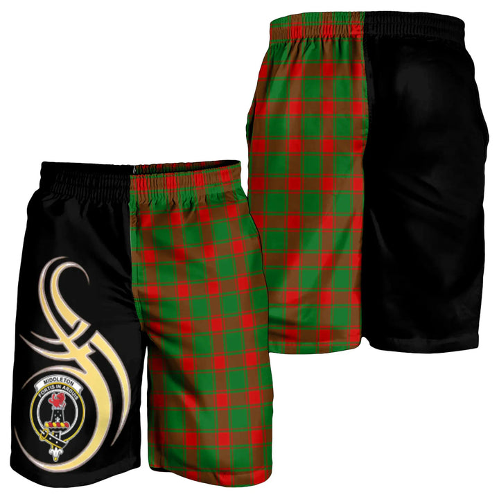 Scottish Middleton Modern Clan Crest Tartan Believe in Me Men's Shorts