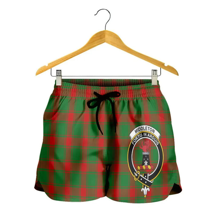 Scottish Middleton Modern Clan Crest Tartan Women Shorts