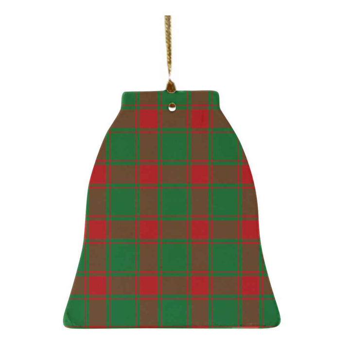 Scottish Middleton Modern Clan Tartan Ceramic Ornament Bell Shape Tartan Plaid