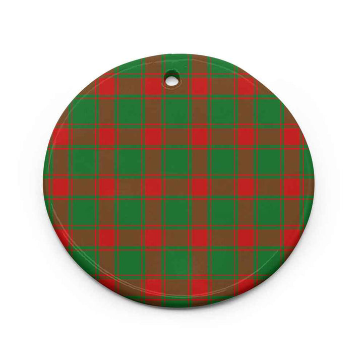Scottish Middleton Modern Clan Tartan Ceramic Ornament Circle Shape Tartan Plaid
