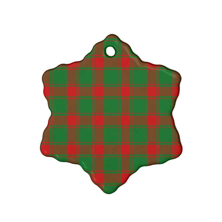 Scottish Middleton Modern Clan Tartan Ceramic Ornament Snow Flake Shape Tartan Plaid