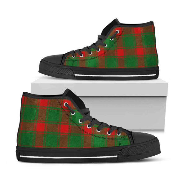 Scottish Middleton Modern Clan Tartan High Top Shoes Black Sole Tartan Plaid