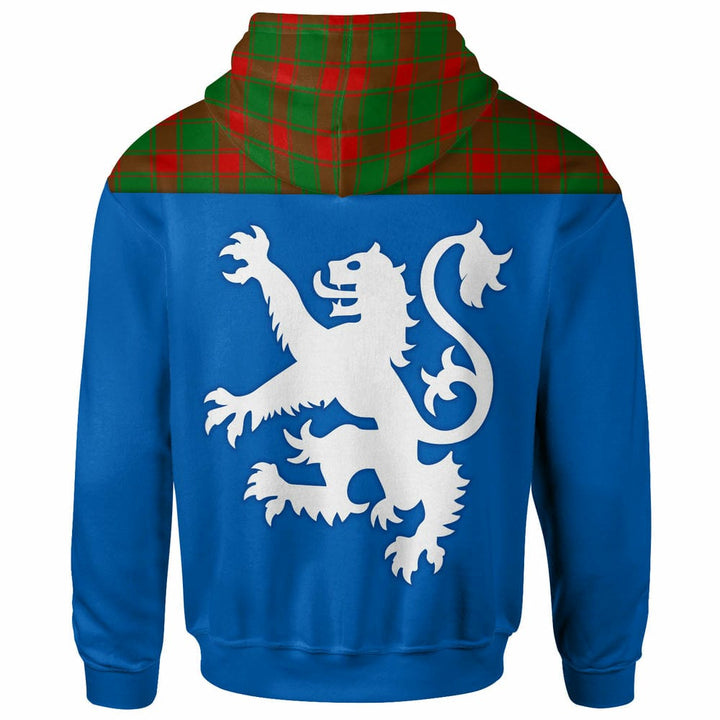 Scottish Middleton Modern Clan Tartan Hoodie - Lion Rampant of Scotland With Flag back Side Tartan Plaid