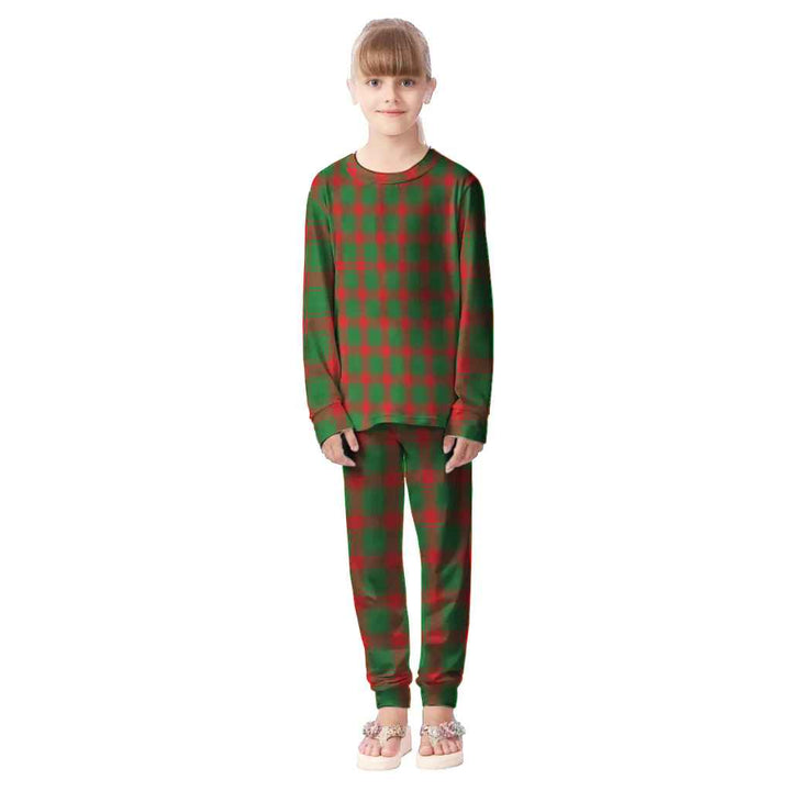 Scottish Middleton Modern Clan Tartan Pajama Set Kid Front Side Tartan Plaid