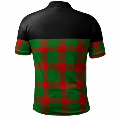 Scottish Middleton Modern Clan Tartan Polo Shirt - Horizontal Style Back Side Tartan Plaid