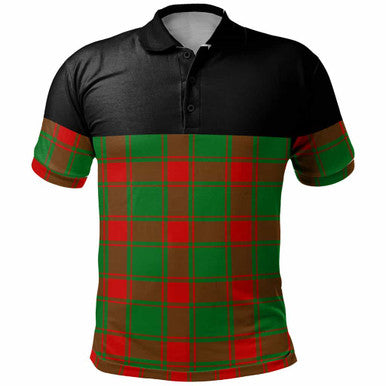 Scottish Middleton Modern Clan Tartan Polo Shirt - Horizontal Style Front Side Tartan Plaid