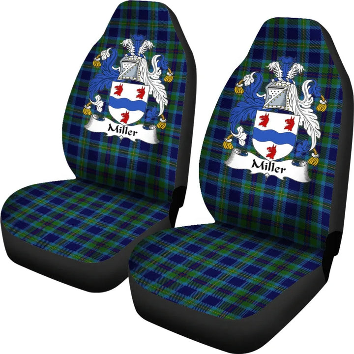Scottish Miller Clan Crest Tartan Car Seat Covers 1