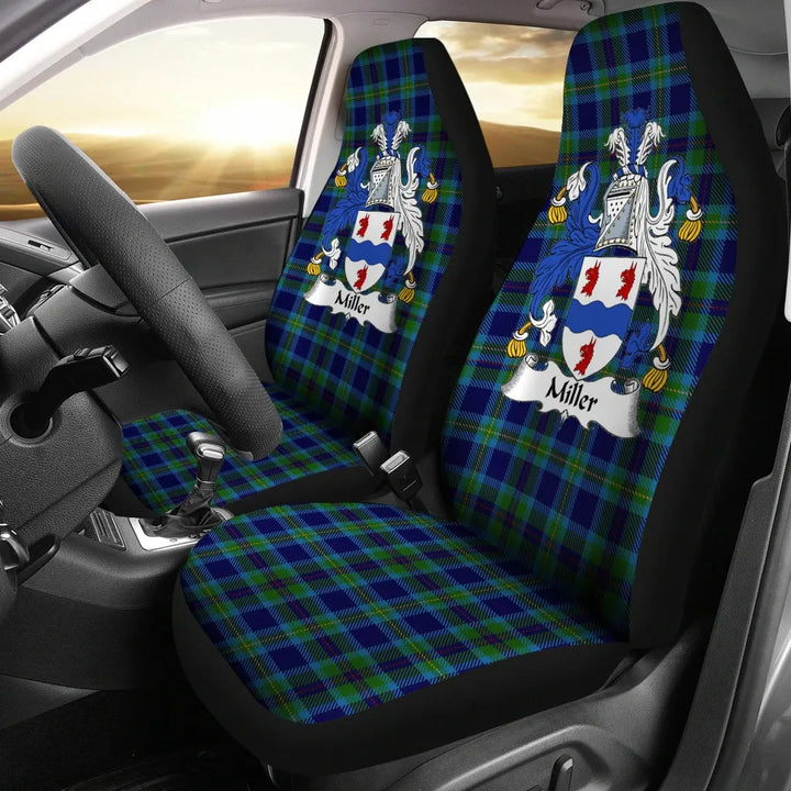 Scottish Miller Clan Crest Tartan Car Seat Covers 2