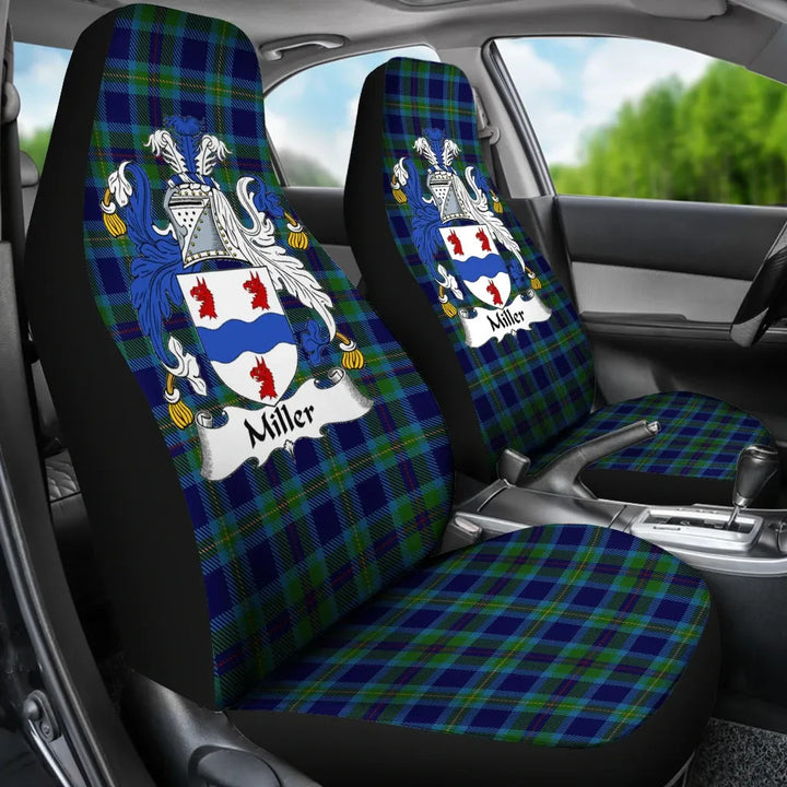 Scottish Miller Clan Crest Tartan Car Seat Covers 3