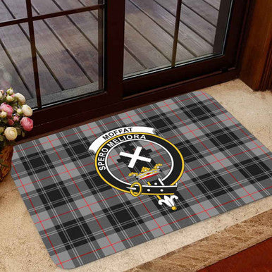 Scottish Moffat Clan Crest Tartan Door Mat Tartan Plaid 1