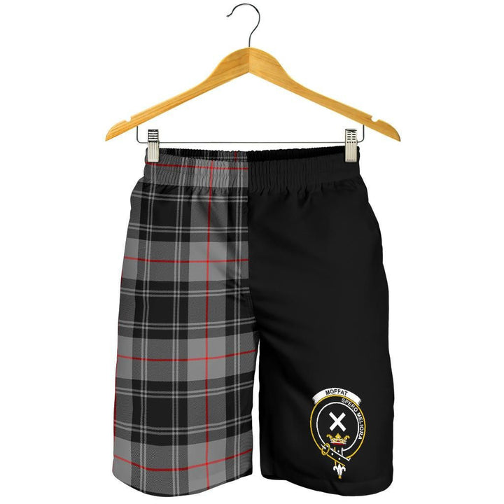 Scottish Moffat Clan Crest Tartan Half of Me Men's Shorts