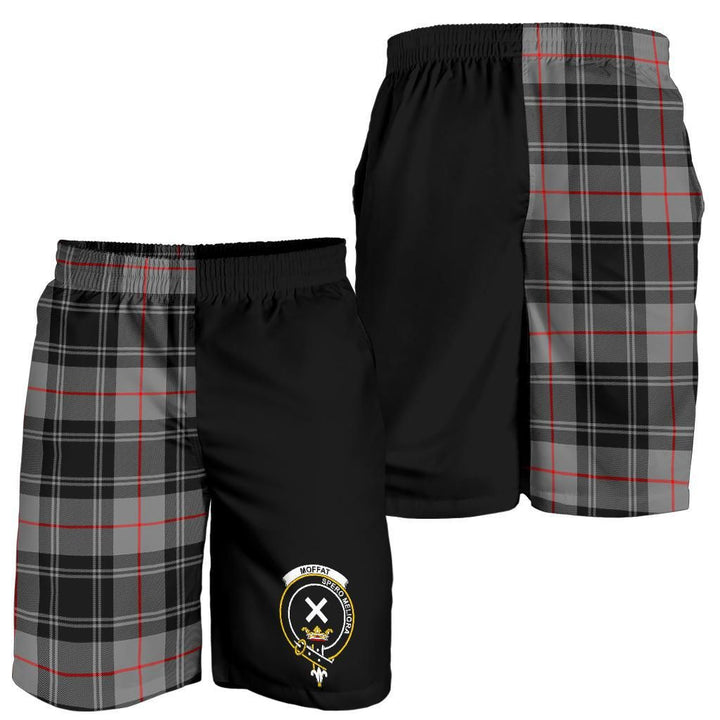 Scottish Moffat Clan Crest Tartan Half of Me Men's Shorts