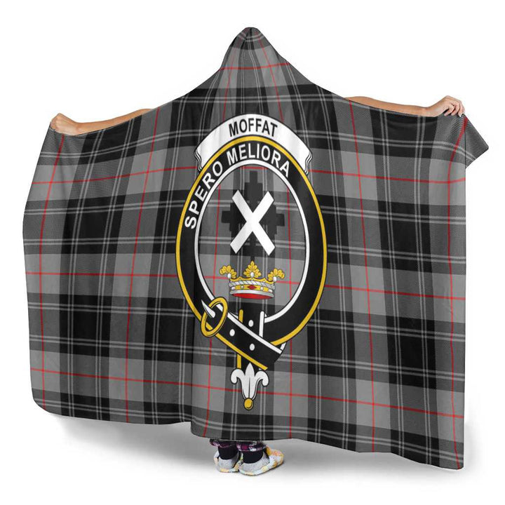Scottish Moffat Clan Crest Tartan Hooded Blanket Tartan Plaid 3