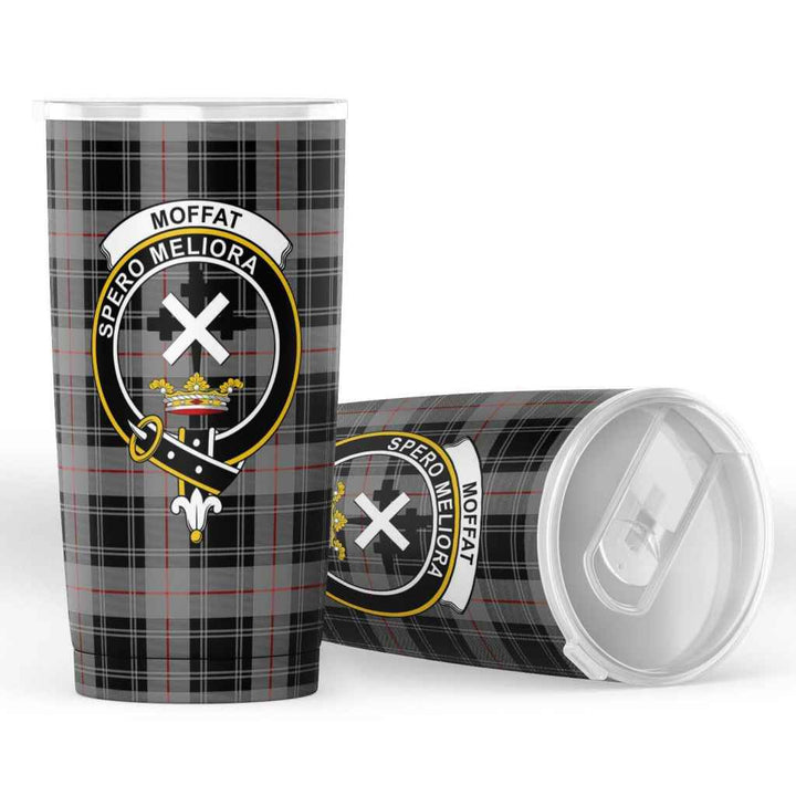 Scottish Moffat Clan Crest Tartan Insulated Tumbler Tartan Plaid 4