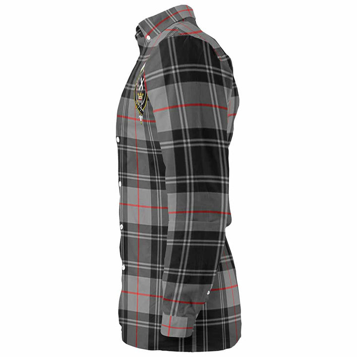 Scottish Moffat Clan Crest Tartan Long Sleeve Shirt Tartan Plaid