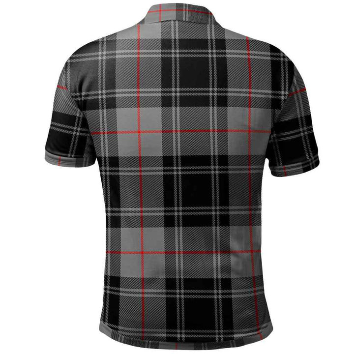 Scottish Moffat Clan Crest Tartan Polo Shirt Back Side Tartan Plaid