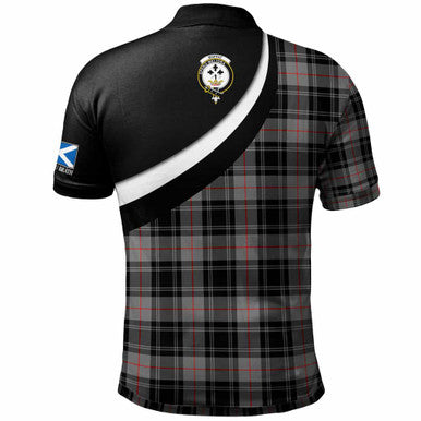 Scottish Moffat Clan Crest Tartan Polo Shirt - Scotland Forever Style Back Side Tartan Plaid