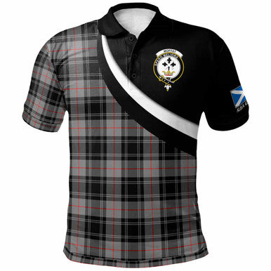 Scottish Moffat Clan Crest Tartan Polo Shirt - Scotland Forever Style Front Side Tartan Plaid