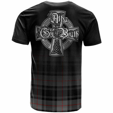 Scottish Moffat Clan Crest Tartan T-Shirt - Alba Gu Brath Family Crest Celtic Inspired Back Side Tartan Plaid