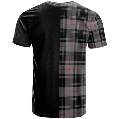 Scottish Moffat Clan Crest Tartan T-Shirt Half in Me Back Side Tartan Plaid