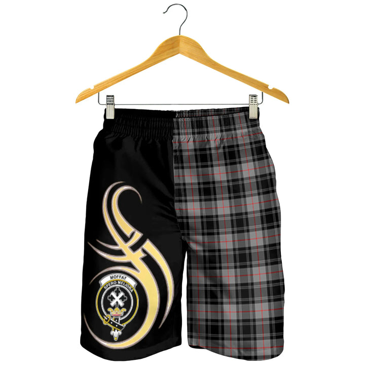 Scottish Moffat Modern Clan Crest Tartan Believe in Me Men's Shorts