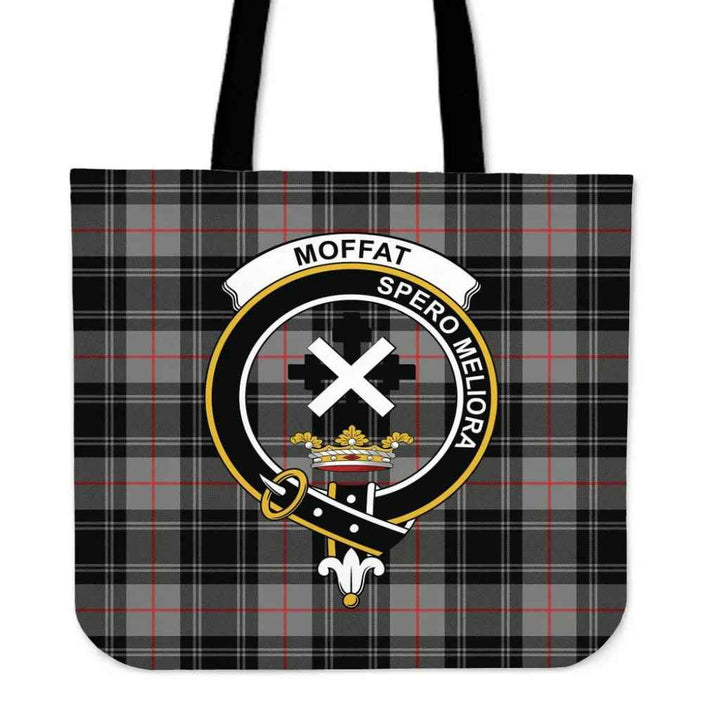 Scottish Moffat Modern Clan Crest Tartan Tote Bag Tartan Plaid