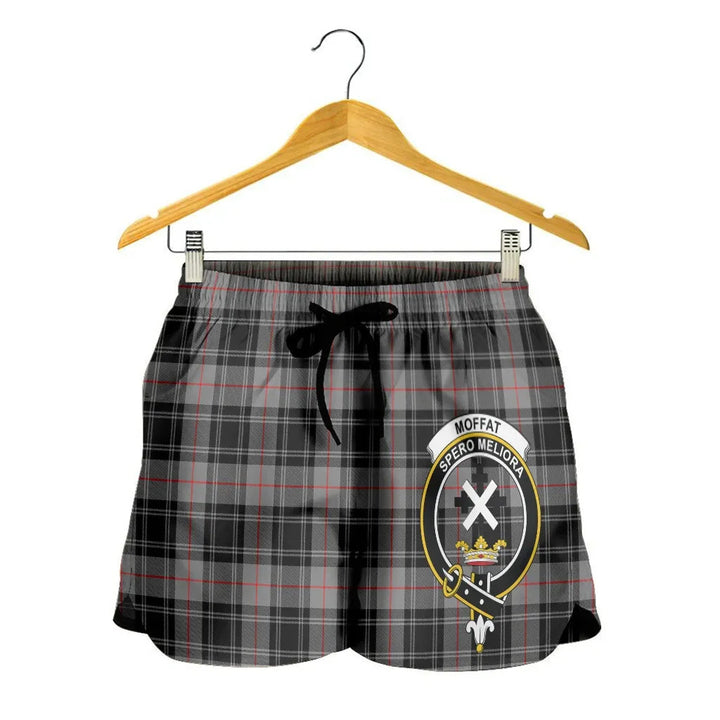 Scottish Moffat Modern Clan Crest Tartan Women Shorts