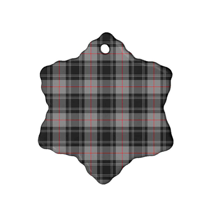 Scottish Moffat Modern Clan Tartan Ceramic Ornament Snow Flake Shape Tartan Plaid